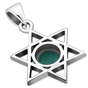 Turquoise Star of David Pendant, p378