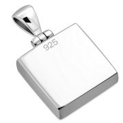 Abalone Square Silver Pendant, p390