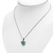 Abalone Heart Silver Pendant, p502
