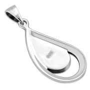 Mother of Pearl Drop Silver Pendant, p506