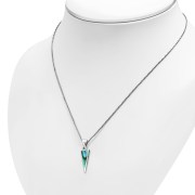 Abalone Triangle Silver Pendant, p508