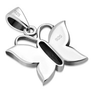 Black Onyx Butterfly Silver Pendant, p513