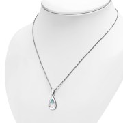 Abalone Drop Silver Pendant, p516
