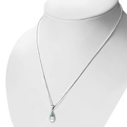 Abalone Drop Silver Pendant, p516