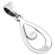 Abalone Drop Silver Pendant, p516