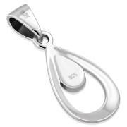 Abalone Drop Silver Pendant, p516