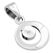 Abalone Round Silver Pendant, p517
