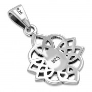 Mother of Pearl Celtic Knot Silver Pendant, p522