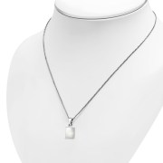 Mother of Pearl Rectangle Silver Pendant, p523