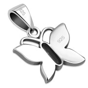 Abalone Butterfly Silver Pendant, p528