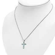 Abalone Silver Cross Pendant, p532