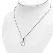 Mother of Pearl Hearts Silver Pendant, p547