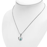 Abalone Hearts Silver Pendant, p547