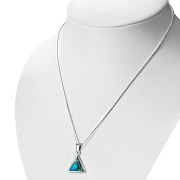 Abalone Triangle Silver Pendant, p548