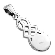 Abalone Celtic Knot Silver Pendant, p550