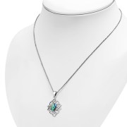 Abalone Celtic Knot Silver Pendant, p562