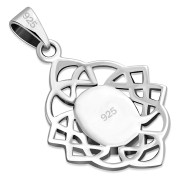 Abalone Celtic Knot Silver Pendant, p562