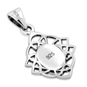 Abalone Celtic Knot Silver Pendant, p563