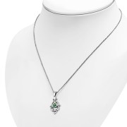 Abalone Shell Ethnic Sterling Silver Drop Pendant, p547