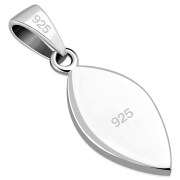 Black Onyx Drop Silver Pendant, p586