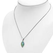 Abalone Drop Silver Pendant, p586