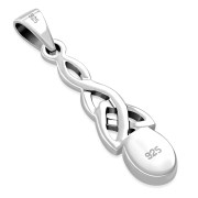 Abalone Celtic Trinity Silver Pendant, p589