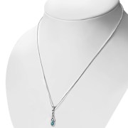 Abalone Celtic Trinity Silver Pendant, p589