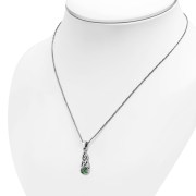 Abalone Celtic Trinity Silver Pendant, p593