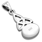 Mother of Pearl Celtic Trinity Silver Pendant, p594