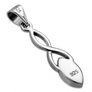 Synthetic Opal Celtic Knot Silver Pendant, p596