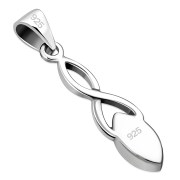 Turquoise Celtic Knot Sterling Silver Pendant, p596