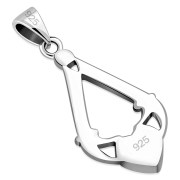 Mother of Pearl Irish Claddagh Silver Pendant