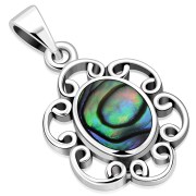  Abalone Shell Sterling Silver Pendant, p599
