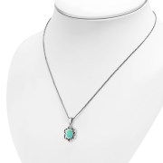 Turquoise Shell Sterling Silver Pendant, p599