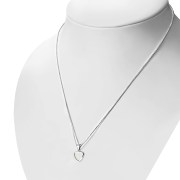 Mother of Pearl Reuleaux Triangle Silver Pendant, p604