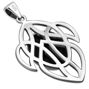 Medium Celtic Knot Abalone Silver Pendant - p658