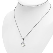 Mother of Pearl Trinity Knot Silver Pendant, p660