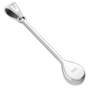 Mother Of Pearl Shell Long Drop Pear Shaped Sterling Silver Pendant, p670