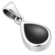 Black Onyx Sterling Silver Drop Pendant