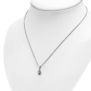 Abalone Shell Sterling Silver Drop Pendant