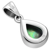 Abalone Shell Sterling Silver Drop Pendant