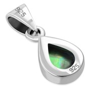 Abalone Shell Sterling Silver Drop Pendant