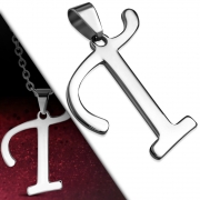 Stainless Steel Initial Letter Alphabet T Charm Pendant - PAC287