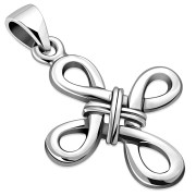 Solid Silver Celtic Knot Cross Shape Pendant, pn161