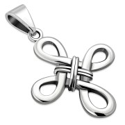 Solid Silver Celtic Knot Cross Shape Pendant, pn161