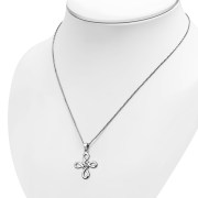Solid Silver Celtic Knot Cross Shape Pendant, pn161