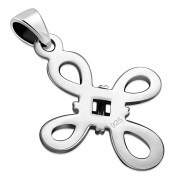 Solid Silver Celtic Knot Cross Shape Pendant, pn161