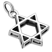 Small Plain Star of David Silver Pendant, pn292