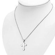 Silver Catholic Cross Pendant, pn341