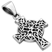 Small Celtic Trinity Cross Silver Pendant, pn363